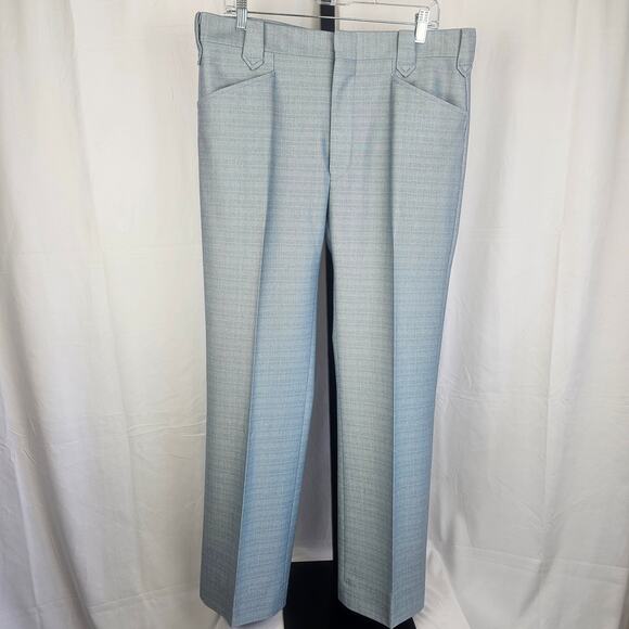 Vintage Circle S Western Suit 42R Shiloh Pearl Blue Poly USA Made - Picture 8 of 13